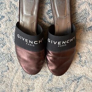 Givenchy Metallic Brown and Black Mules
